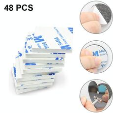 48 PCS 65x76x1.5mm Square EVA Schiuma Adesivo a doppia faccia Adesivo spugna ad alta viscosità (bianco)