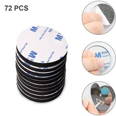 72 pezzi 50x1.5mm Round Eva schiuma adesivo a doppia facciata Forte adesivo spugna ad alta viscosità (nero)