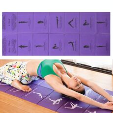 YM15C Viaggio portatile Spessore Piega da Yoga Pad Studente NNAP Mat, Spessore: 5mm (stampa viola)