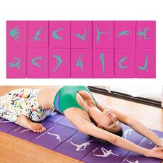 YM15C Portatile Travel Polfish Piega Yoga Pad Studente NNAP Mat, Spessore: 8mm (Stampa rossa rossa)