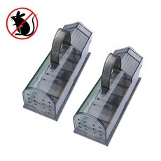 2 PCS Grande trappola per pedale per mouse per toporap in plastica (grigio)