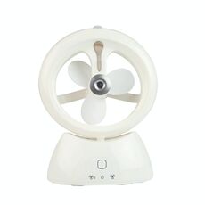 Mini USB Ricaricabile Ventilatore per dormitorio per studenti Desktop Desktop Mute Fan (Bianco lucido)