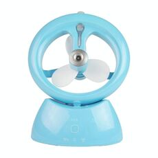 Mini USB ricaricabile Ventilatore per dormitorio per studenti Desktop Desktop Mute Fan (Blue Glossy)