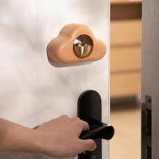 Porta di aspirazione Vento Chime Aspirazione magnetica Campana Decorazione in legno, Colore: faggio