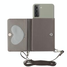 Per Samsung Galaxy S22 + 5G Crossbody Crossbody Crossbody Banking Bait Bait Case Telefono (Grigio)
