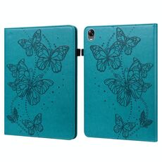 Per OPPO Pad 11 pollici 2022 Custodia in pelle in pelle con motivo a farfalla in rilievo (blu)