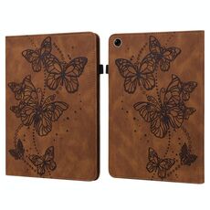 Per REALME PAD 10.4 pollici in rilievo con motivo a farfalla in pelle in pelle (marrone)