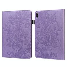 Custodia per tablet in pelle di rilievo fiore di pizzo per Huawei Matepad Pro 10.8 2021/2019 (viola)