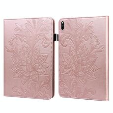 Custodia in tavoletta in pelle in pelle di ribaltamento in pizzo per Huawei Matepad Pro 10.8 2021/2019 (oro)