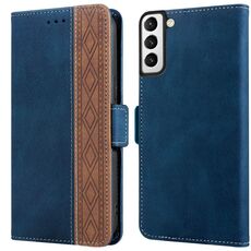 Per Samsung Galaxy S22 + 5G cuciture custodia fianco-magnetica a rfid magnetica (Royal Blue)