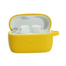 Custodia protettiva per auricolari in silicone a colori solido per Jabra Elite 4 (giallo)
