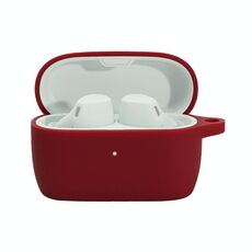 Custodia protettiva per auricolari in silicone a colori solido per Jabra Elite 4 (vino rosso)