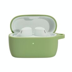 Custodia protettiva per auricolari in silicone a colori solido per Jabra Elite 4 (Matcha Green)