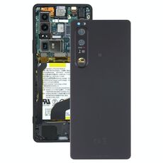 Cover posteriore batteria originale con obiettivo fotocamera per Sony Xperia 1 III (nero)