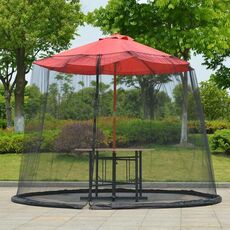 HY-0205 300 x 230 cm Outdoor Parasol Anti-mosquito Net Cover, Dimensions: Straight Rod Umbrellas(Black)