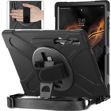 Per Samsung Galaxy Tab S8 Ultra Silicone + Case Tablet PC (nero)