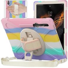 Per Samsung Galaxy Tab S8 Ultra Silicone + PC Tablet Case (colorato rosa)