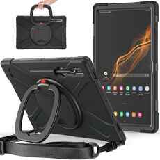 Per Samsung Galaxy Tab S8 Ultra Silicone + Case Tablet PC (nero)