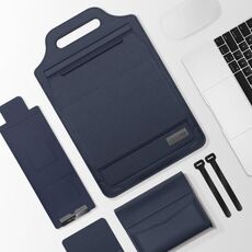 Borsa portatile portatile da 12 pollici multifunzione del mouse del supporto del mouse (blu)
