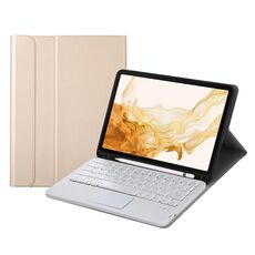 A700B-Una custodia in pelle Bluetooth Bluetooth con slot a penna e touchpad per Samsung Galaxy Tab S8 11 pollici SM-X700 / SM-X706 (oro)