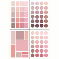 10 Set Adesivi colorati Adesivi Dot Gradient Etichette Adesivi decorativi geometrici adesivi indice (rosa)