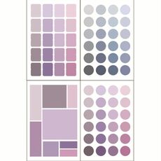 10 Set Adesivi colorati Adesivi Dot Gradient Etichette Adesivi decorativi geometrici Adesivi indice (viola)