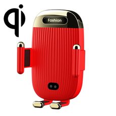 Porta del telefono con caricabatterie wireless S18 da 15W, colore: rosso
