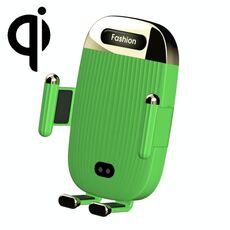 Porta del telefono con caricabatterie wireless S18 da 15 W, colore: verde con una staffa di ventosa