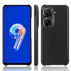 Per ASUS Zenfone 9 Custodia per cellulare con cover posteriore Litchi Texture (nera)