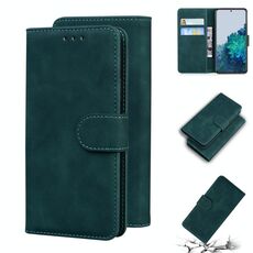 Per Samsung Galaxy S22 + 5G Skin Feel Pure Color flip custodia in pelle (verde)