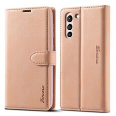 Per Samsung Galaxy S22 + 5G Forwenw F1 Series Matte Forte Magnetism Custodia per cellulare in pelle (oro rosa)