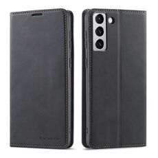 Per Samsung Galaxy S22 + 5G Forwenw Dream Series Edge Edge forte Magnetism Custodia in pelle cuoio (nero)