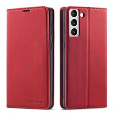 Per Samsung Galaxy S22 + 5G Forwenw Dream Series Edge Edge Forte Magnetism Pelle Custodia in pelle (rosso)