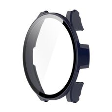 Per Samsung Galaxy Watch4 44mm PC + custodia in vetro temperato (nero)