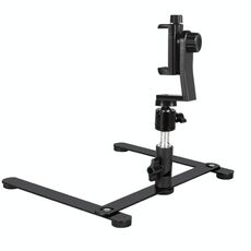Supporto del telefono del desktop del desktop del metallo regolabile a 360 gradi, Stile: Base + PTZ + clip del telefono girevole