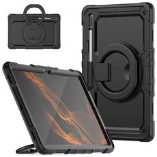 Per Samsung Galaxy Tab S8 ultra tracolla in silicone + custodia per tablet PC (nero)