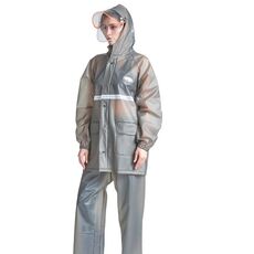 Adulto Anti-Riot HD Doppi Brim Piteincoat Aintain Pantagange Set, Dimensioni: L (Grigio d'acqua)