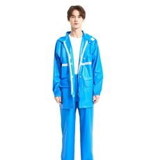 Adulto Anti-Riot HD DOPPIA BRIM RAINCOAT RAINCOAT RIGLIPANTS, Dimensioni: XL (Lago Blue)