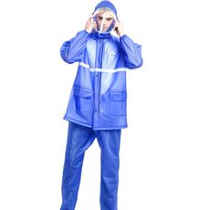 Adulti Anti-Riot HD DOPPIO TRIMO PINGOCOAT RAINCOAT RIGLIALE SETS, Dimensioni: XXL (Sea Blue)