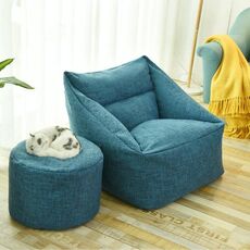Mocassini Divano BagsKeletonless Cappotto, Rivestito, Specifiche: Coperchio di stoffa Sedia (Gemstone Blu)