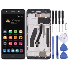 Schermo LCD OEM per ZTE Blade V7 Lite/V6 Plus digitalizzatore assemblaggio completo con cornice (nero)