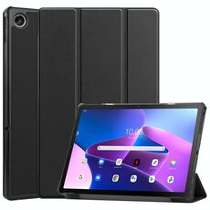 Per Lenovo Tab M10 Plus 10.6 3a generazione 2022 Custer Texture 3-Fold Custodia per tablet in pelle intelligente (nero)