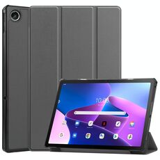 Per Lenovo Tab M10 Plus 10.6 3a generazione 2022 Custer Texture 3-Fold Custodia per tablet in pelle intelligente (grigio)