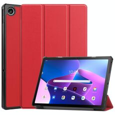 Per Lenovo Tab M10 Plus 10.6 3a generazione 2022 Custer Texture 3-Fold Custodia per tablet in pelle intelligente (rosso)