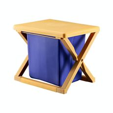 Toilette pieghevole portatile multiuso con coperchio Toilette per esterni da viaggio all'aperto (giallo)
