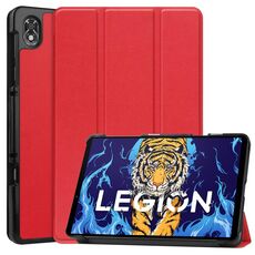 Per Lenovo Legion Y700 Porta a tre piede Custer Texture Leathet Case (rosso)
