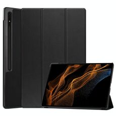 Per Samsung Galaxy Tab S8 Ultra Trifolding Custer Texture Incelt Case (nero)