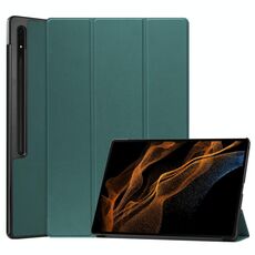 Per Samsung Galaxy Tab S8 Ultra Trifolding Custer Texture Incelt Case (verde)