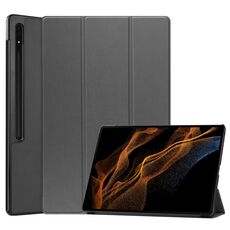 Per Samsung Galaxy Tab S8 Ultra Trifolding Custer Texture Incelt Cevet (Grigio)