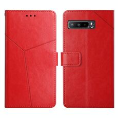 Per Asus Rog Telefono 3 Y cuciture orizzontali Flip Leth Phone Case (rosso)